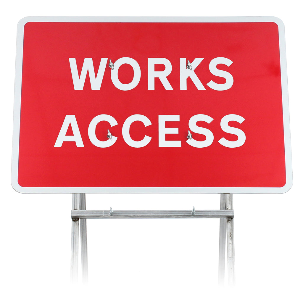 Works Access Sign Diagram 7301 |Quick Fit (face only) | 1050x750mm