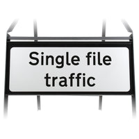 Single File Traffic Supplementary Plate - Metal Sign