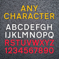 Preformed Thermoplastic Numbers & Letters - Choice Of Colours & Sizes