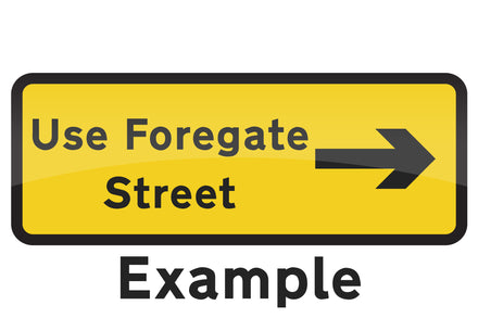 Custom 1050x450mm Sign Face - Metal Road Sign - Face Only