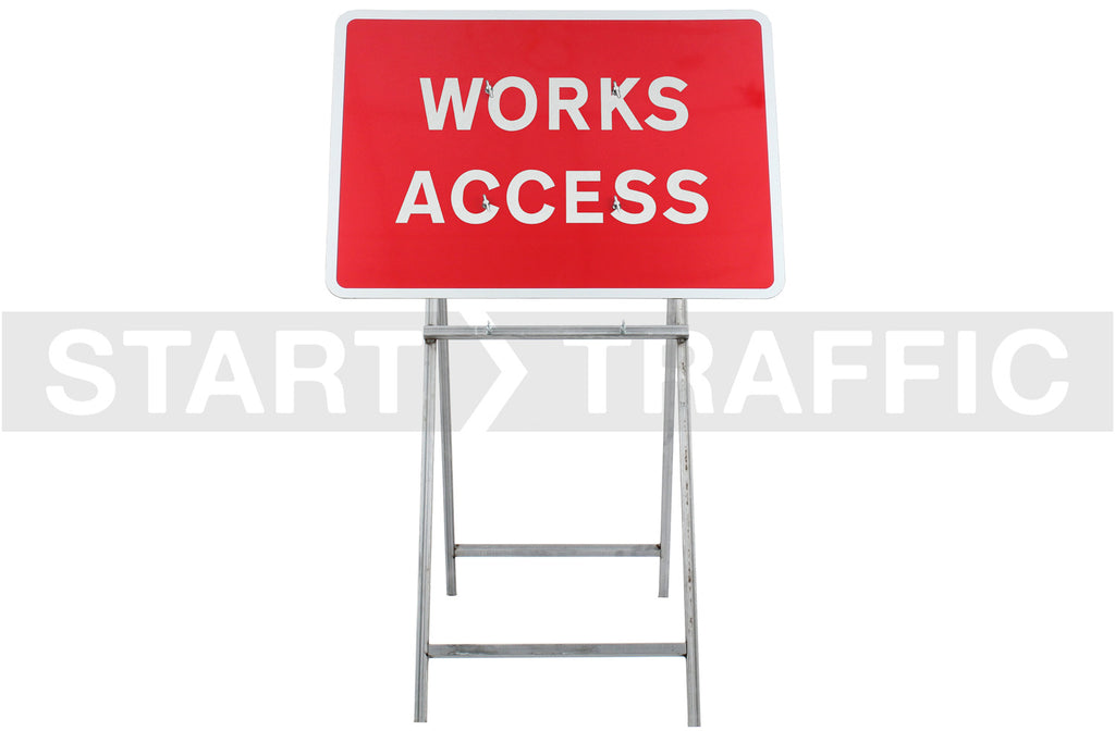 Works Access Sign Diagram 7301 | Quick Fit (face only) | 1050x750mm