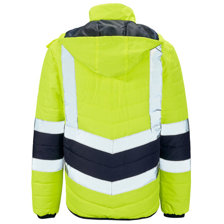 Supertouch Hi-Vis Yellow/Navy Puffer Jacket
