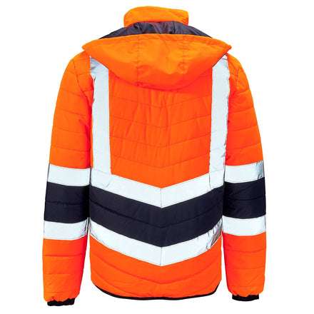 Supertouch Hi-Vis Orange/Navy Puffer Jacket