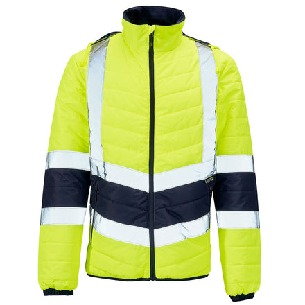 Supertouch Hi-Vis Yellow/Navy Puffer Jacket