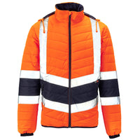 Supertouch Hi-Vis Orange/Navy Puffer Jacket