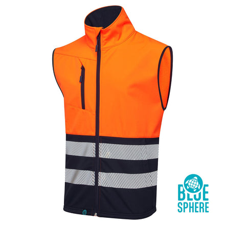 Supertouch Essentials Hi-Vis Orange/Black Eco Coolair Softshell Gilet