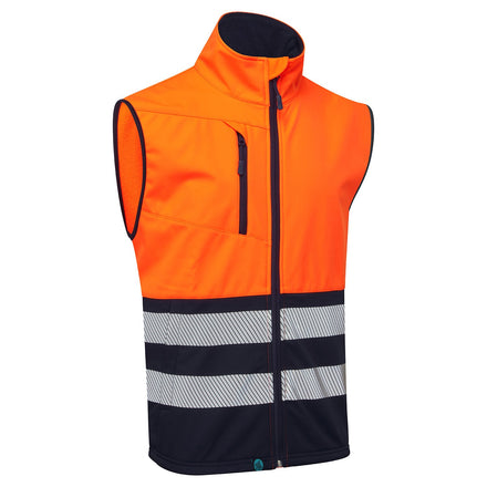 Supertouch Essentials Hi-Vis Orange/Black Eco Coolair Softshell Gilet