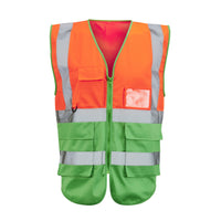 Supertouch Hi-Vis Orange/Green Executive Vest