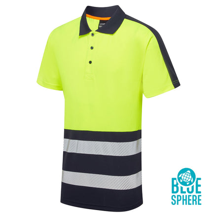 Supertouch Essentials Hi-Vis Yellow/Black Eco Coolair Polo Shirt