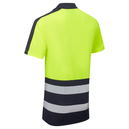 Supertouch Essentials Hi-Vis Yellow/Black Eco Coolair Polo Shirt