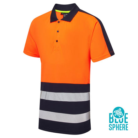 Supertouch Essentials Hi-Vis Orange/Black Eco Coolair Polo Shirt