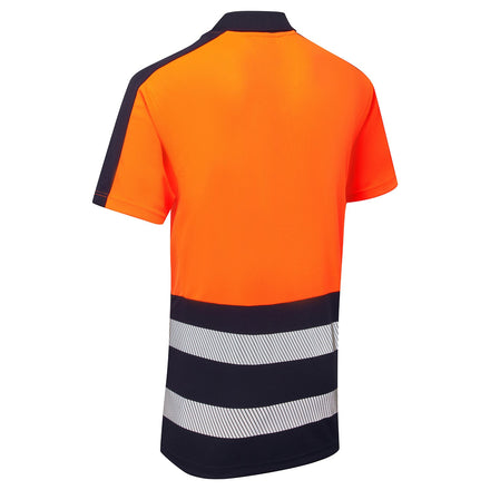 Supertouch Essentials Hi-Vis Orange/Black Eco Coolair Polo Shirt