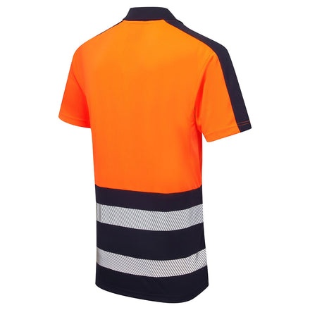 Supertouch Essentials Hi-Vis Orange/Black Eco Coolair Polo Shirt