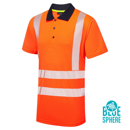 Supertouch Essentials Hi-Vis Orange Eco CoolMax Short Sleeved Polo Shirt