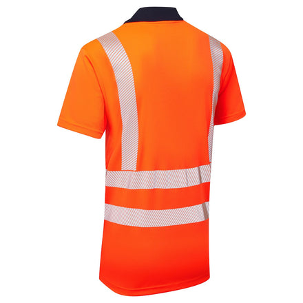 Supertouch Essentials Hi-Vis Orange Eco CoolMax Short Sleeved Polo Shirt