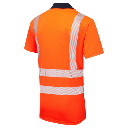 Supertouch Essentials Hi-Vis Orange Eco CoolMax Short Sleeved Polo Shirt