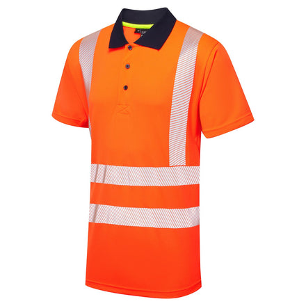 Supertouch Essentials Hi-Vis Orange Eco CoolMax Short Sleeved Polo Shirt