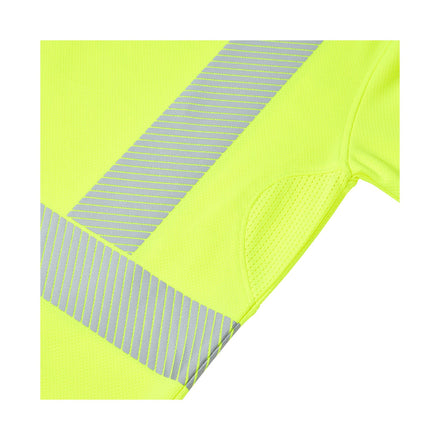 Supertouch Essentials Hi-Vis Yellow Eco CoolMax Long Sleeved Polo Shirt