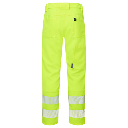 Supertouch Essentials Hi Vis Yellow Eco Coolair 4-Way Stretch Trousers