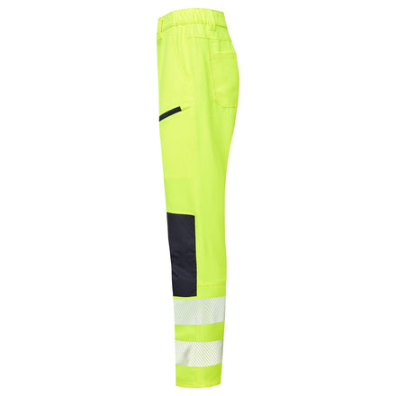 Supertouch Essentials Hi Vis Yellow Eco Coolair 4-Way Stretch Trousers