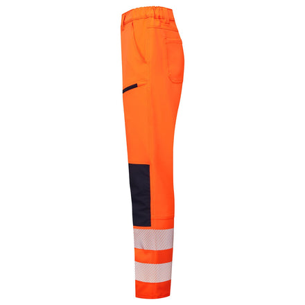 Supertouch Essentials Hi Vis Orange Eco Coolair 4-Way Stretch Trousers