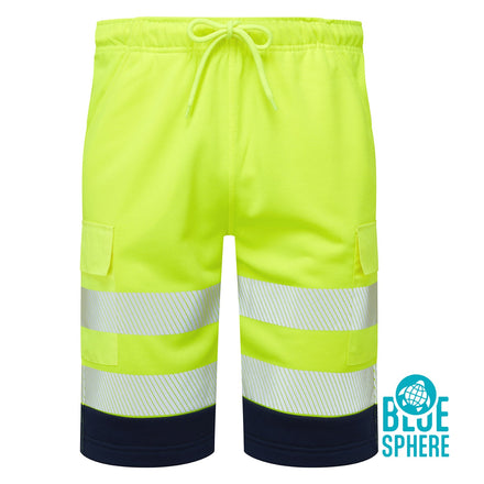 Supertouch Essentials Hi-Vis Yellow Eco CottonCool Shorts