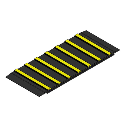 TOPSTOP Rubber Bike Speed Reduction Ramp - Black/Yellow