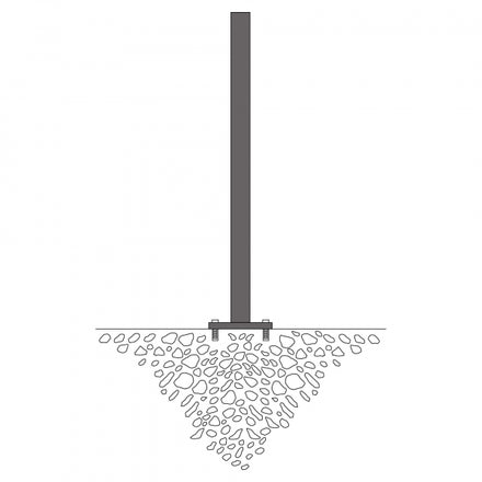 Traffic Line Barrier Post Bollard 1000mm - Bolt Down