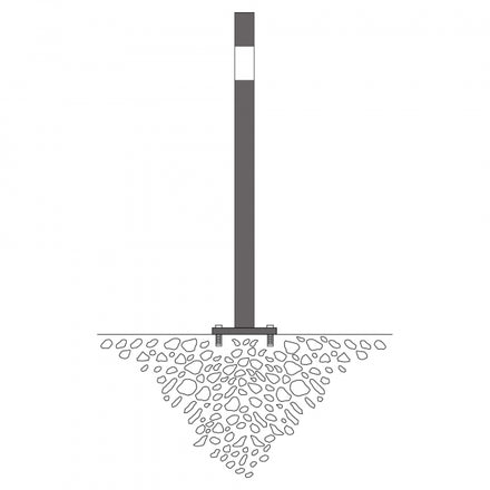 Traffic Line Barrier Post Bollard 1000mm - Bolt Down
