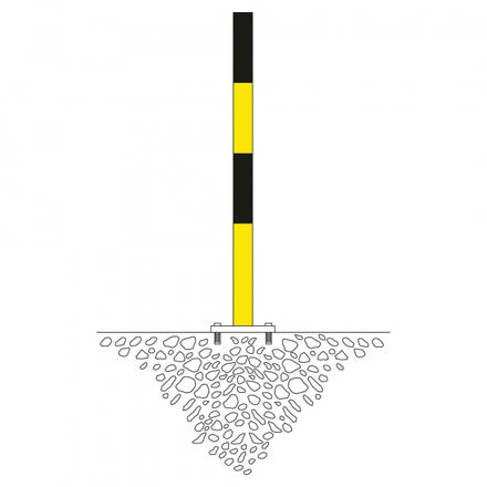 Traffic Line Barrier Post Bollard 1000mm - Bolt Down