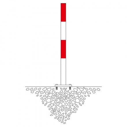 Traffic Line Barrier Post Bollard 1000mm - Bolt Down