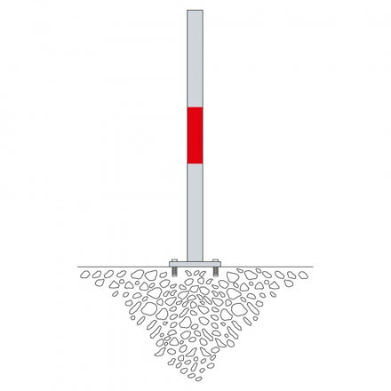 Traffic Line Barrier Post Bollard 1000mm - Bolt Down