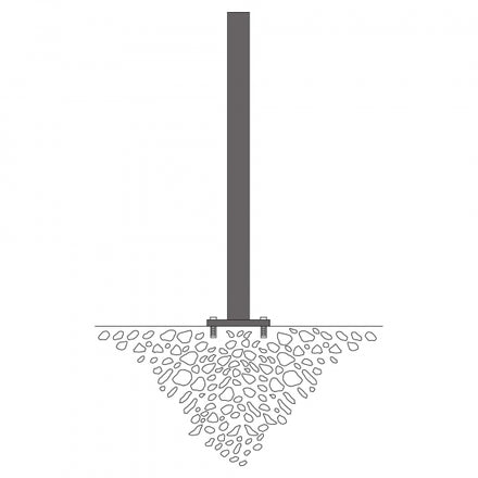 Traffic Line Barrier Post Bollard 1000mm - Bolt Down