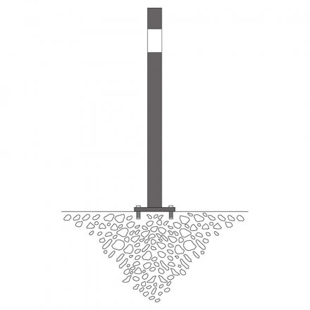 Traffic Line Barrier Post Bollard 1000mm - Bolt Down