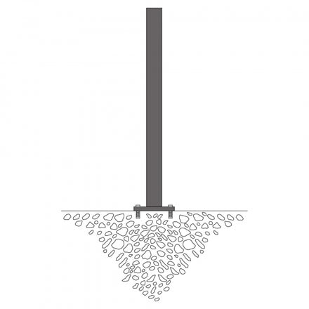 Traffic Line Barrier Post Bollard 1000mm - Bolt Down