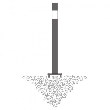 Traffic Line Barrier Post Bollard 1000mm - Bolt Down