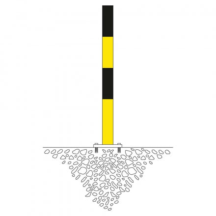 Traffic Line Barrier Post Bollard 1000mm - Bolt Down
