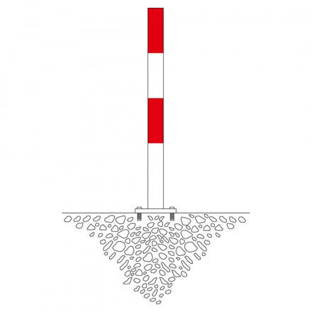 Traffic Line Barrier Post Bollard 1000mm - Bolt Down