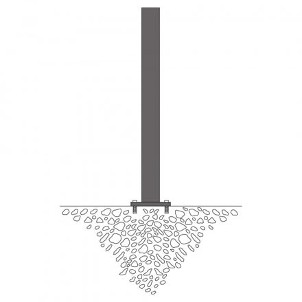 Traffic Line Barrier Post Bollard 1000mm - Bolt Down