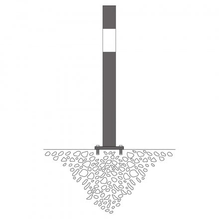 Traffic Line Barrier Post Bollard 1000mm - Bolt Down