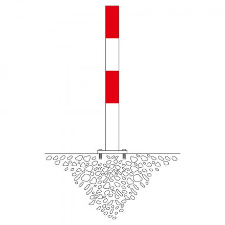 Traffic Line Barrier Post Bollard 1000mm - Bolt Down