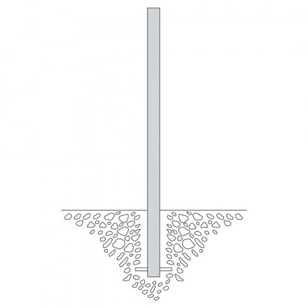 Traffic Line Barrier Post Bollard 1000mm - Cast In