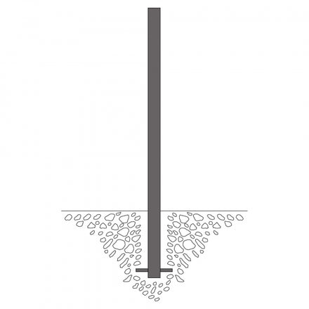 Traffic Line Barrier Post Bollard 1000mm - Cast In