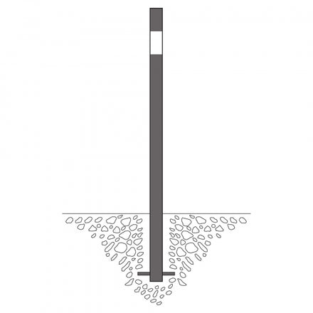 Traffic Line Barrier Post Bollard 1000mm - Cast In
