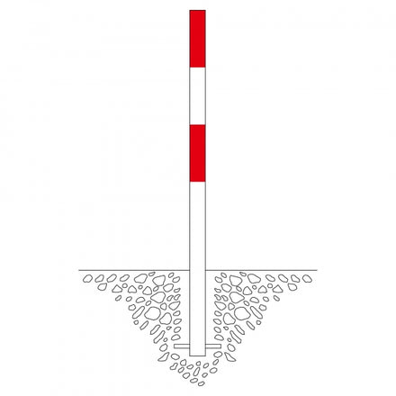 Traffic Line Barrier Post Bollard 1000mm - Cast In