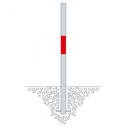 Traffic Line Barrier Post Bollard 1000mm - Cast In