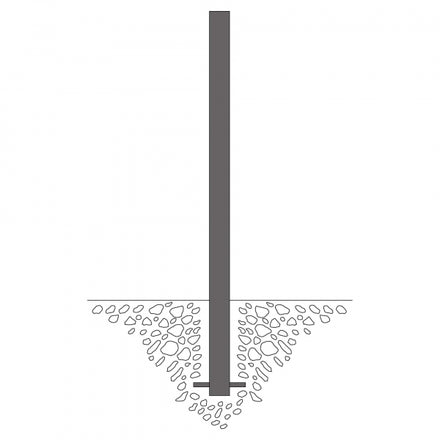 Traffic Line Barrier Post Bollard 1000mm - Cast In