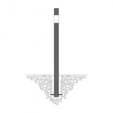 Traffic Line Barrier Post Bollard 1000mm - Cast In