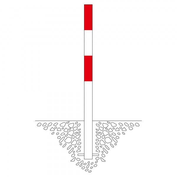 Traffic Line Barrier Post Bollard 1000mm - Cast In