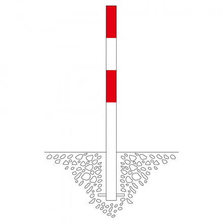 Traffic Line Barrier Post Bollard 1000mm - Cast In